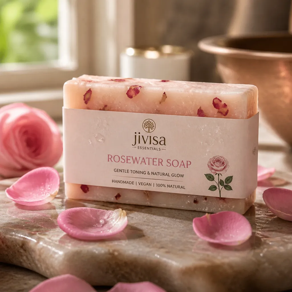 Rose petals icon representing gentle toning and natural beauty