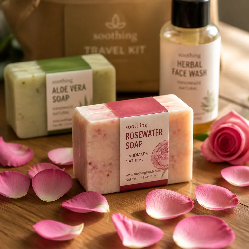 Rose petals icon representing gentle cleansing and soothing properties