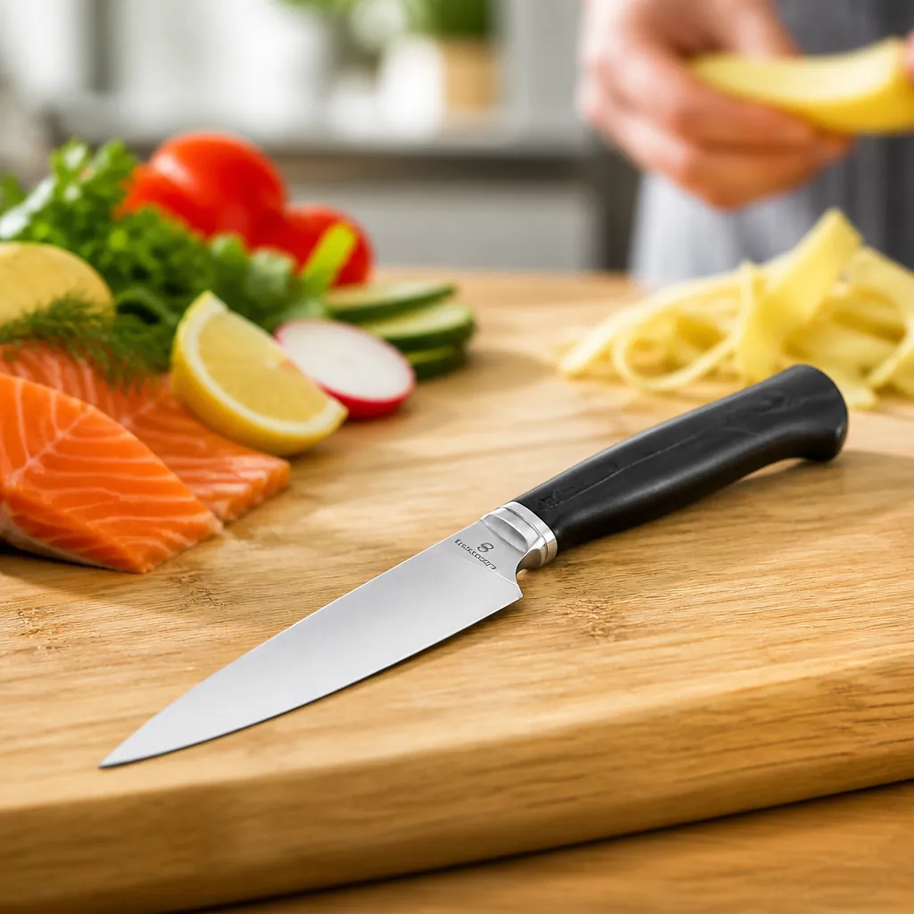 Compact 3.5-inch paring knife perfect for peeling and detail work