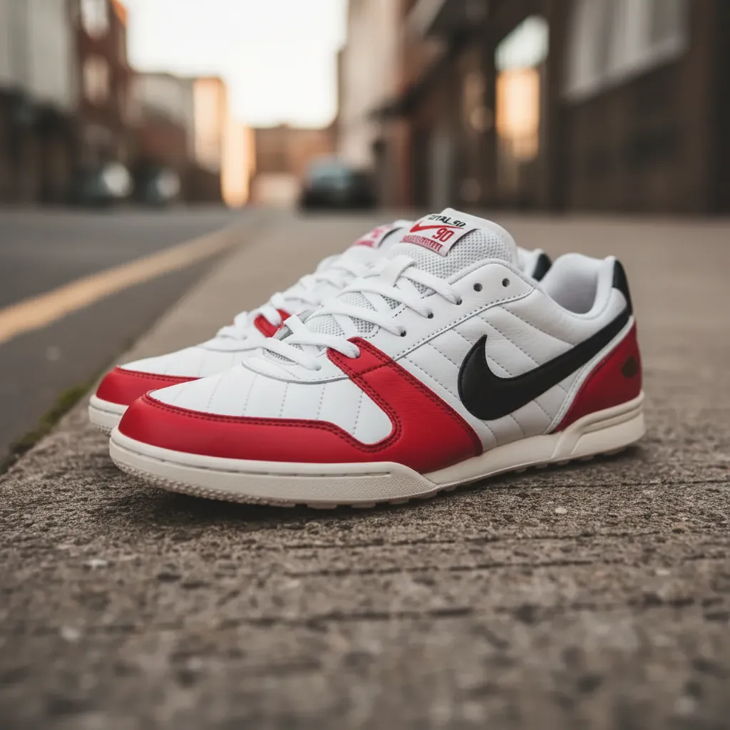 Lifestyle shot of Nike Total 90 being worn in urban street environment