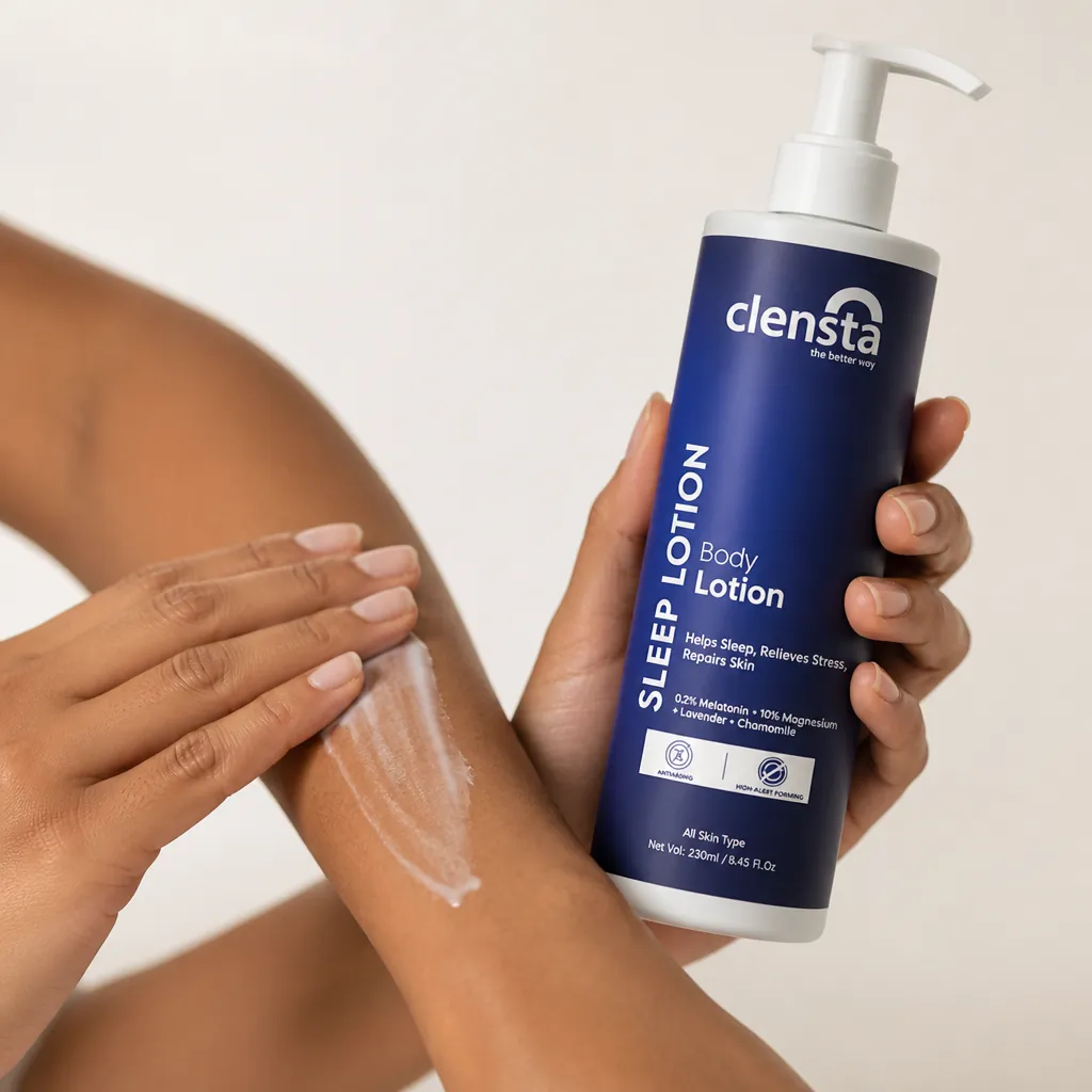 Gentle circular massage motion on skin showing relaxing application technique