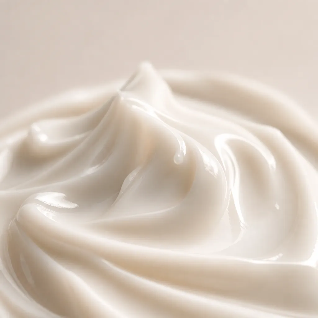 Close up of creamy almond milk texture