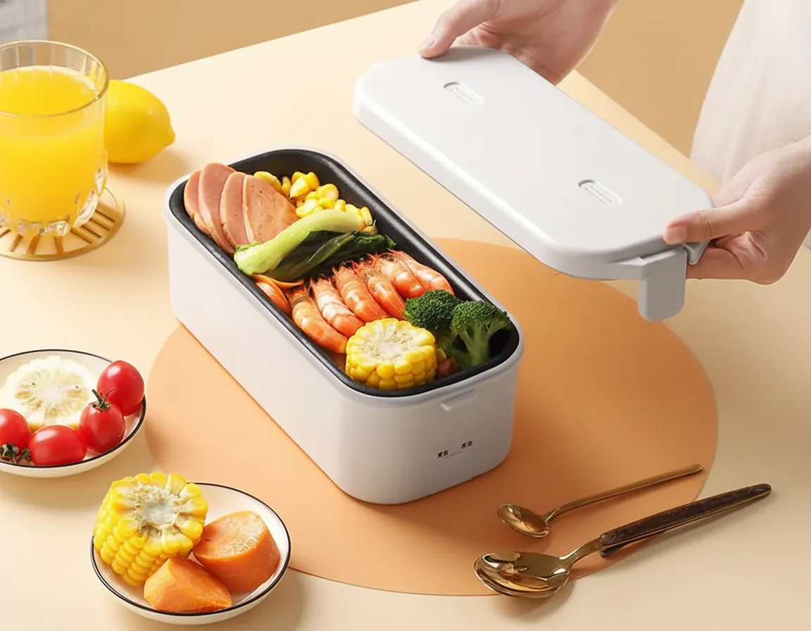 A bright lightbulb moment illustration with steam rising from a lunch box, symbolizing the revolutionary discovery