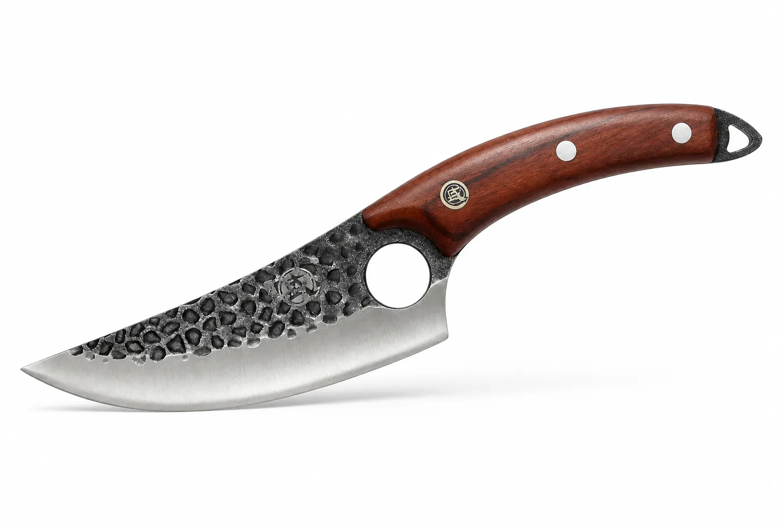 Side-by-side comparison table showing regular kitchen knives vs our bone-cutting knife featuring columns for price, durability, sharpness, bone-cutting ability, and customer star ratings