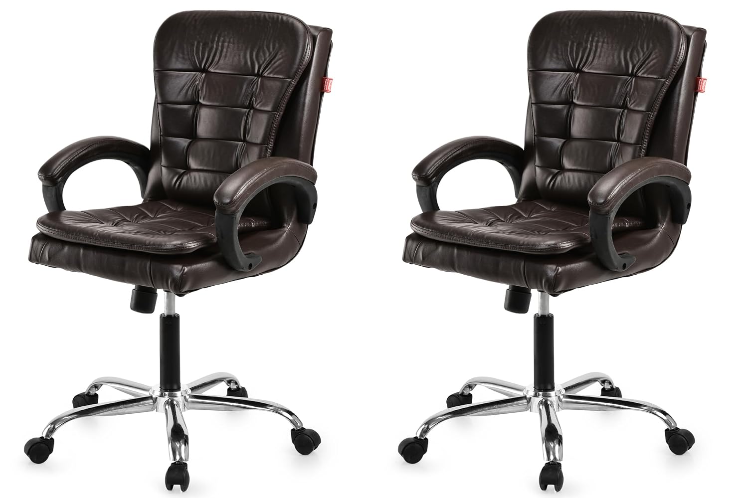 GOYALSON Mesh Back Chair in rich Coffee colorway on clean studio background with soft daylight