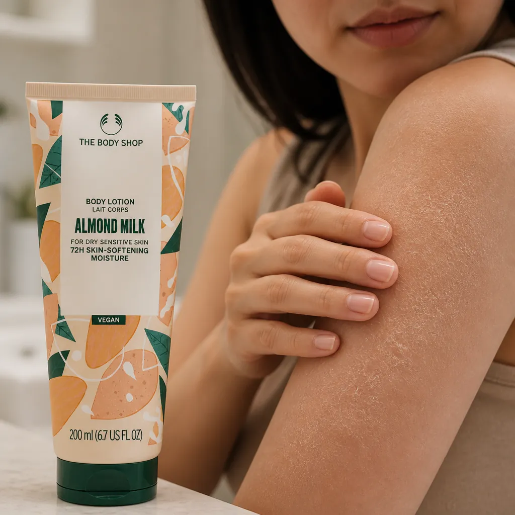 Close up of dry skin texture with visible dryness and rough patches, highlighting the need for moisturization