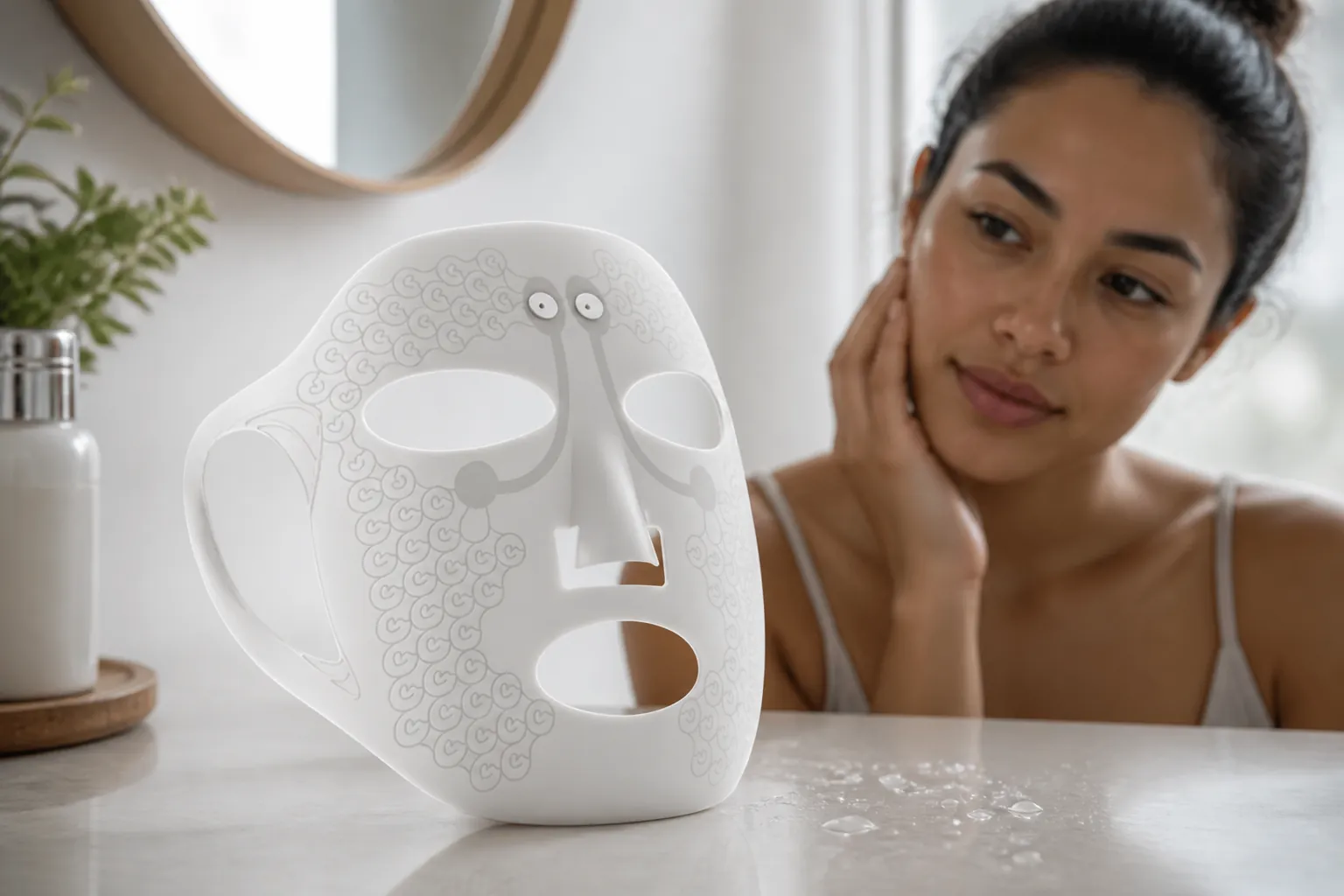 After photo showing refined pores and smooth even skin texture