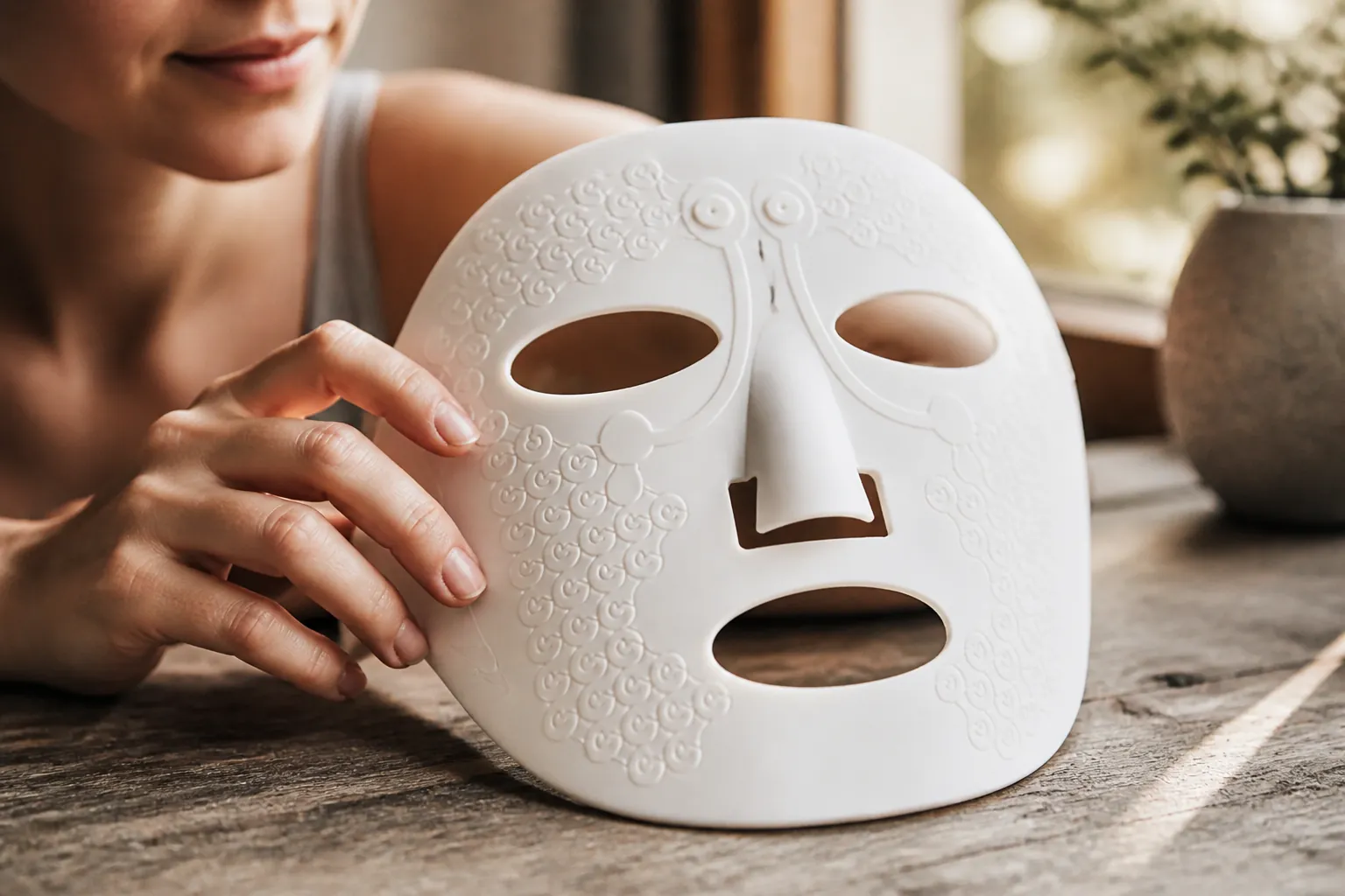 Before photo showing enlarged pores and uneven skin texture