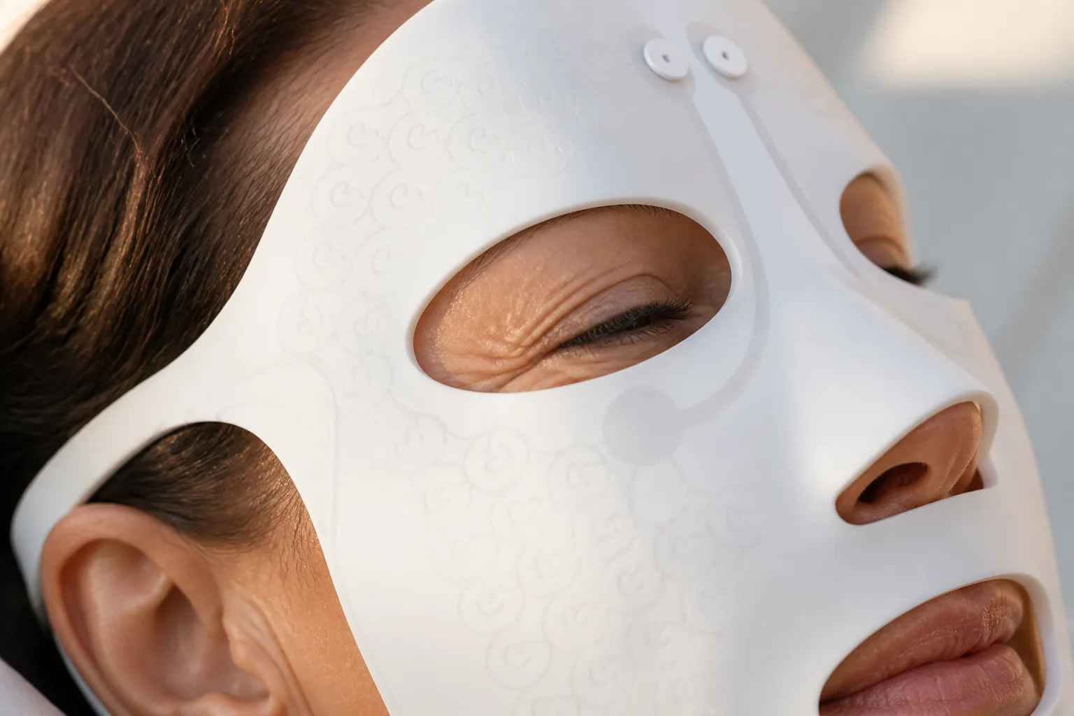 Before photo showing visible fine lines and wrinkles around the eye area