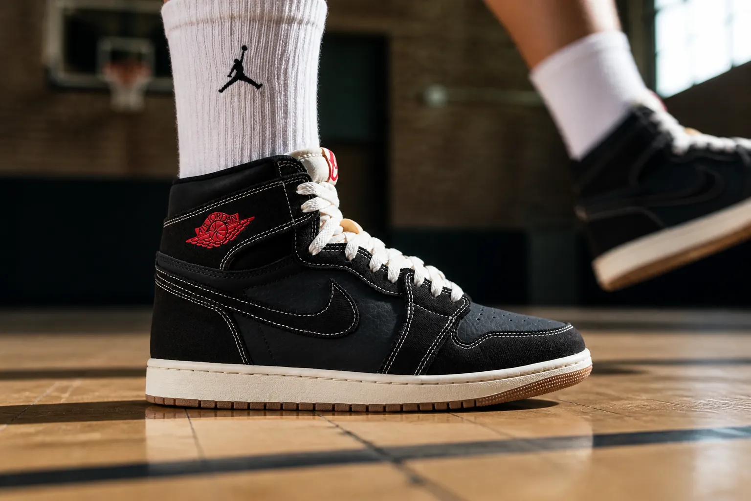 Side profile of the Air Jordan 1 High OG showing the timeless silhouette that revolutionized basketball footwear