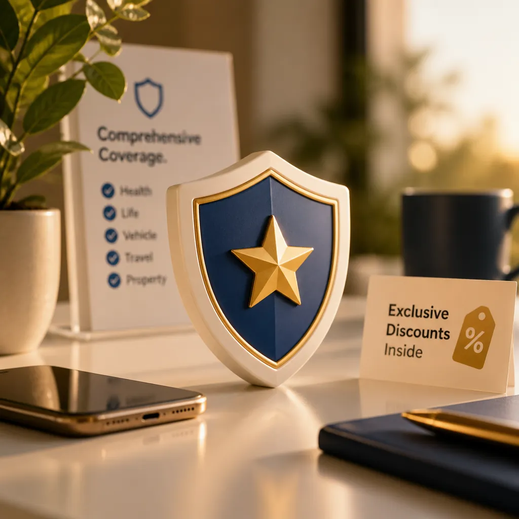 Step 2 icon displaying a shield with a star representing discount discovery and protection benefits