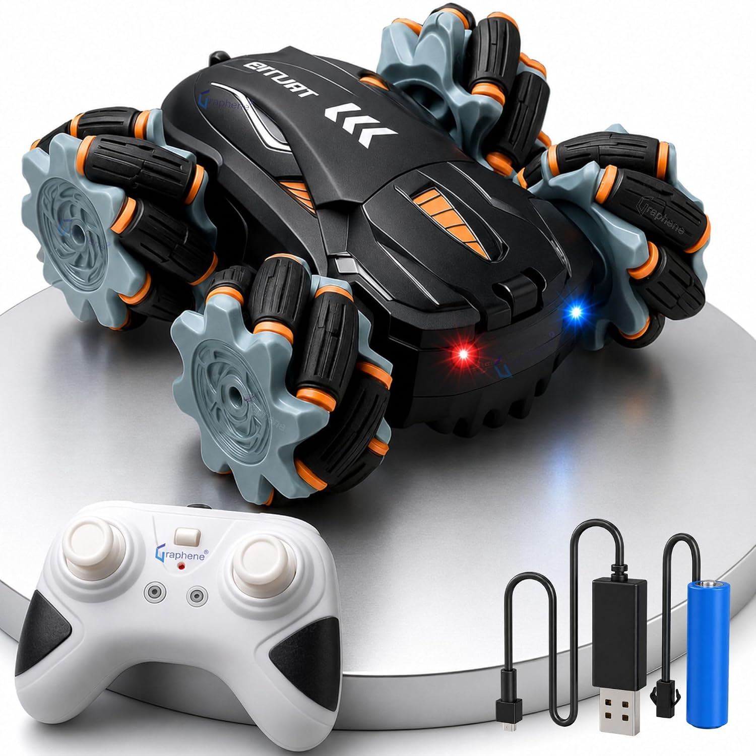 GRAPHENE 4X4 Drift Stunt Car product photo showing the dual-sided wheels and rugged body