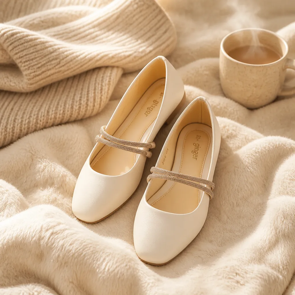 Illustration of soft cloud-like cushioning representing the plush comfort of these ballerinas
