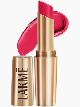 Lakme Powerplay lipstick in soft pink shade, elegant matte finish