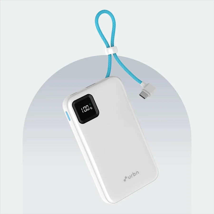 10000mAh Ultra Link Power Bank in elegant white color, clean minimalist design