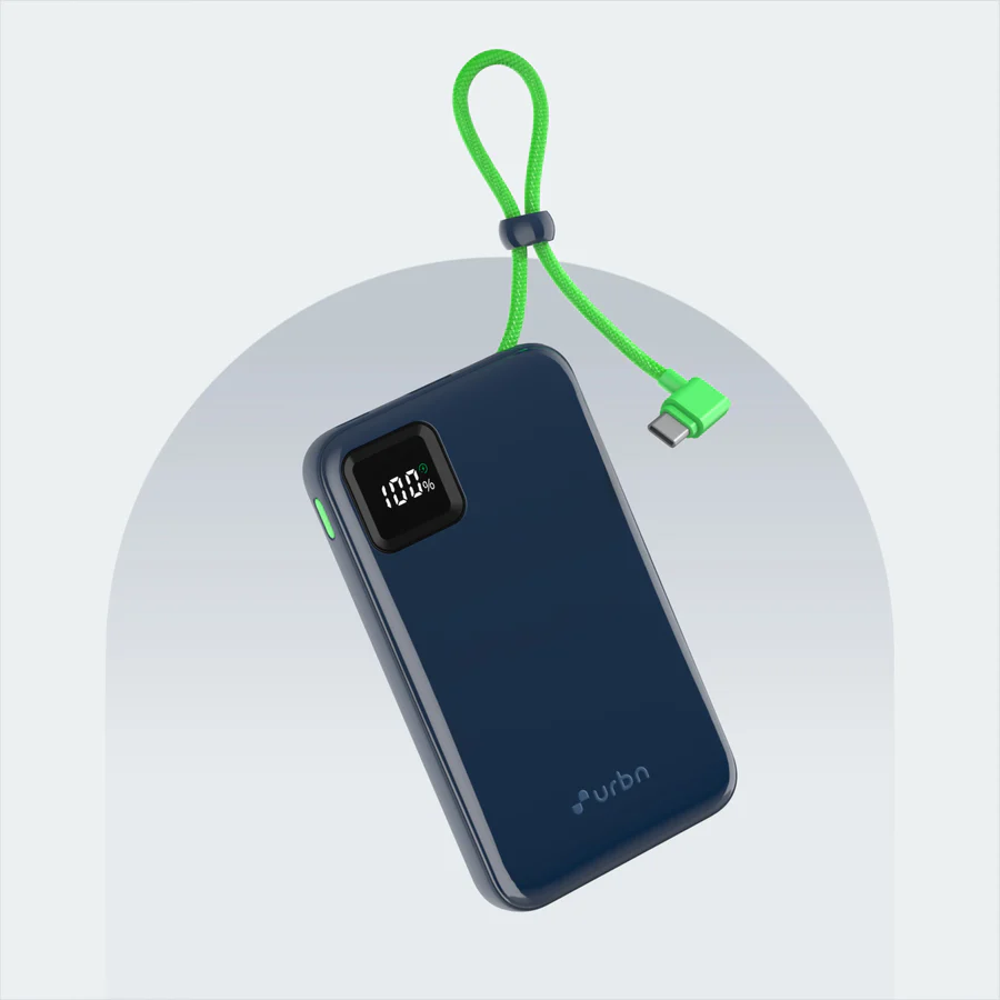 10000mAh Ultra Link Power Bank in cool blue color, modern vibrant finish